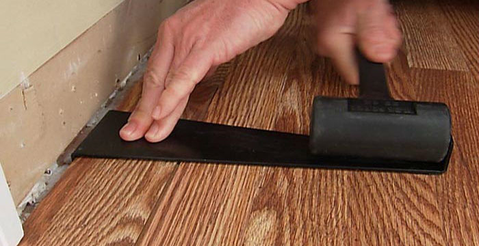 Pullbar For Laminate Flooring Being Used