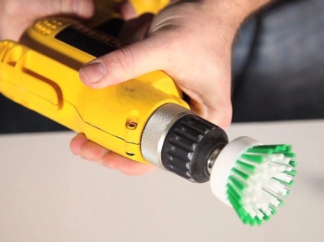 Brush Attachment For A Power Drill