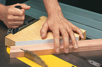 Miter Cut Using A Table Saw