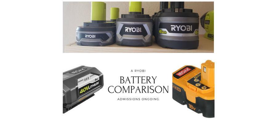 Ryobi Battery Comparison Chart