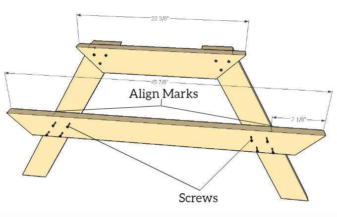Attach Lower Brace For Side Of Table