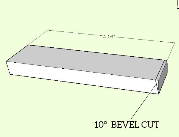 Cut Angle On One Side At 10 Degrees