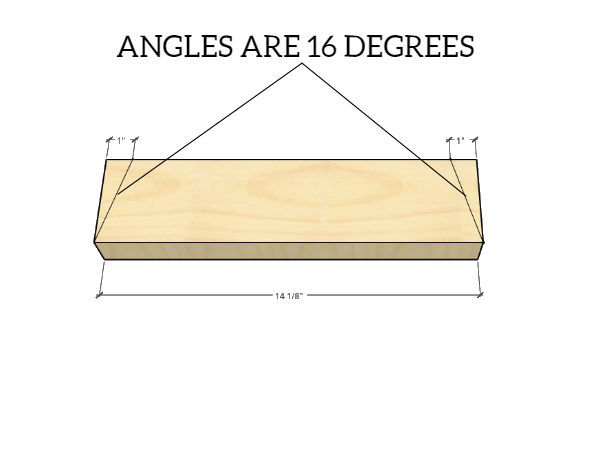Cut Angles On Short Braces For Sawhorse