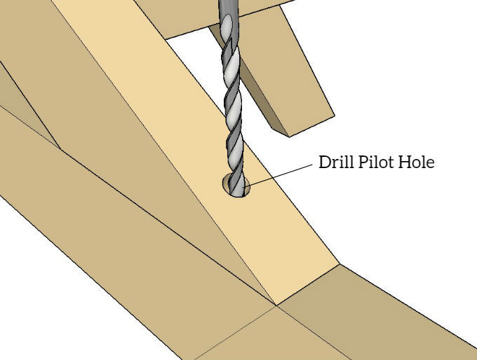 Drill Pilot Hole In Angle