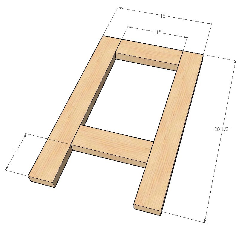 Front Of Rustic Bar Stool Plans
