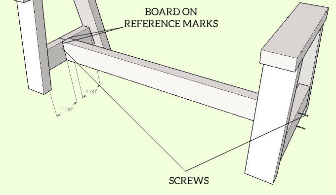 Install Bottom Board Of Bench