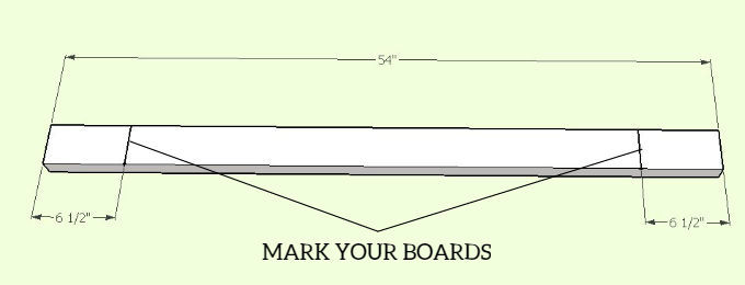 Mark Top Boards For Bench