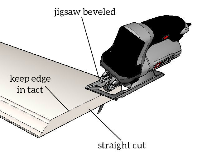 Making A Coped Edge For Baseboard With Jisaw