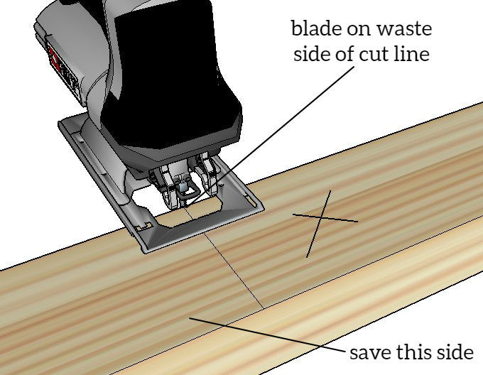 Place Blade On Correct Side Of Line