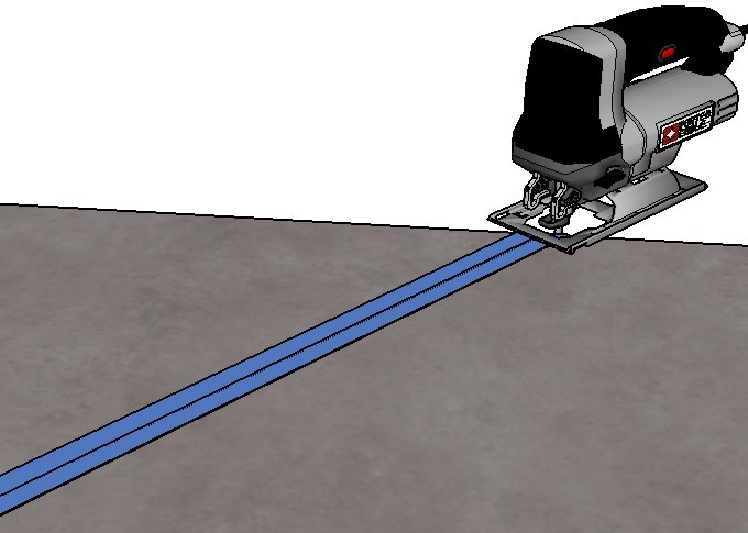 Position Jigsaw On Angled Line