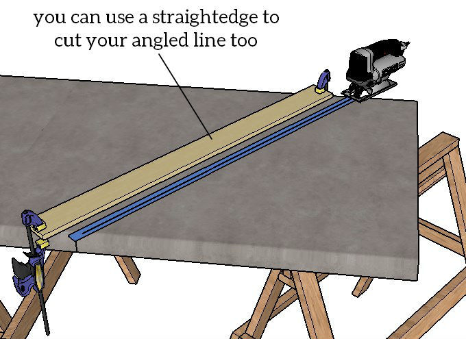 Using A Straightedge For Angled Cuts