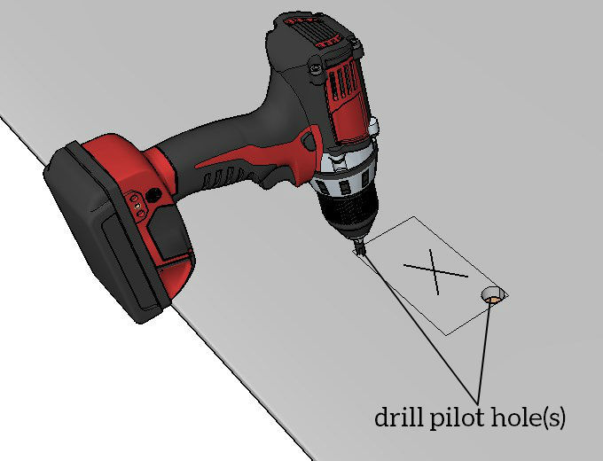 Drill Pilot Holes In Sheetrock